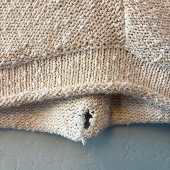 Free people marled bright lights open stitch sweater in beige color small - Picture 7 of 16